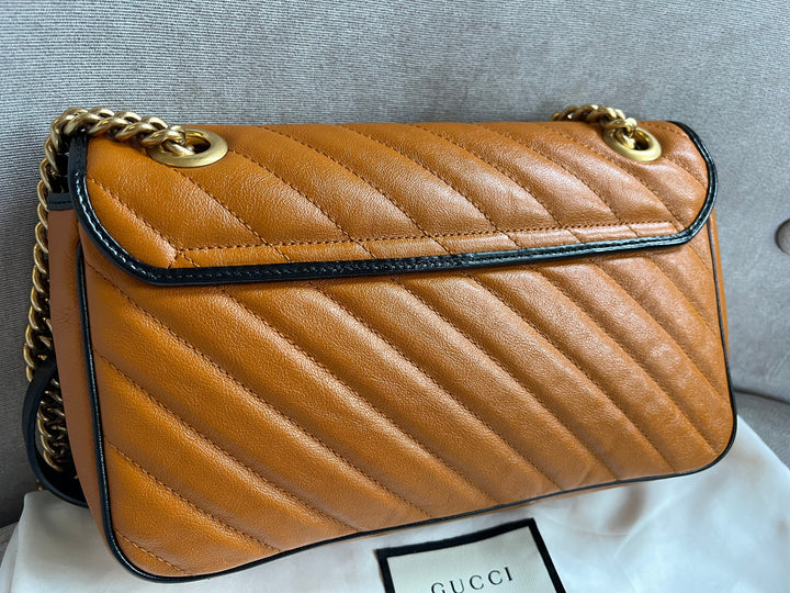 Gucci GG Torchon Tan Marmont Small Shoulder Bag (RRP £1590)