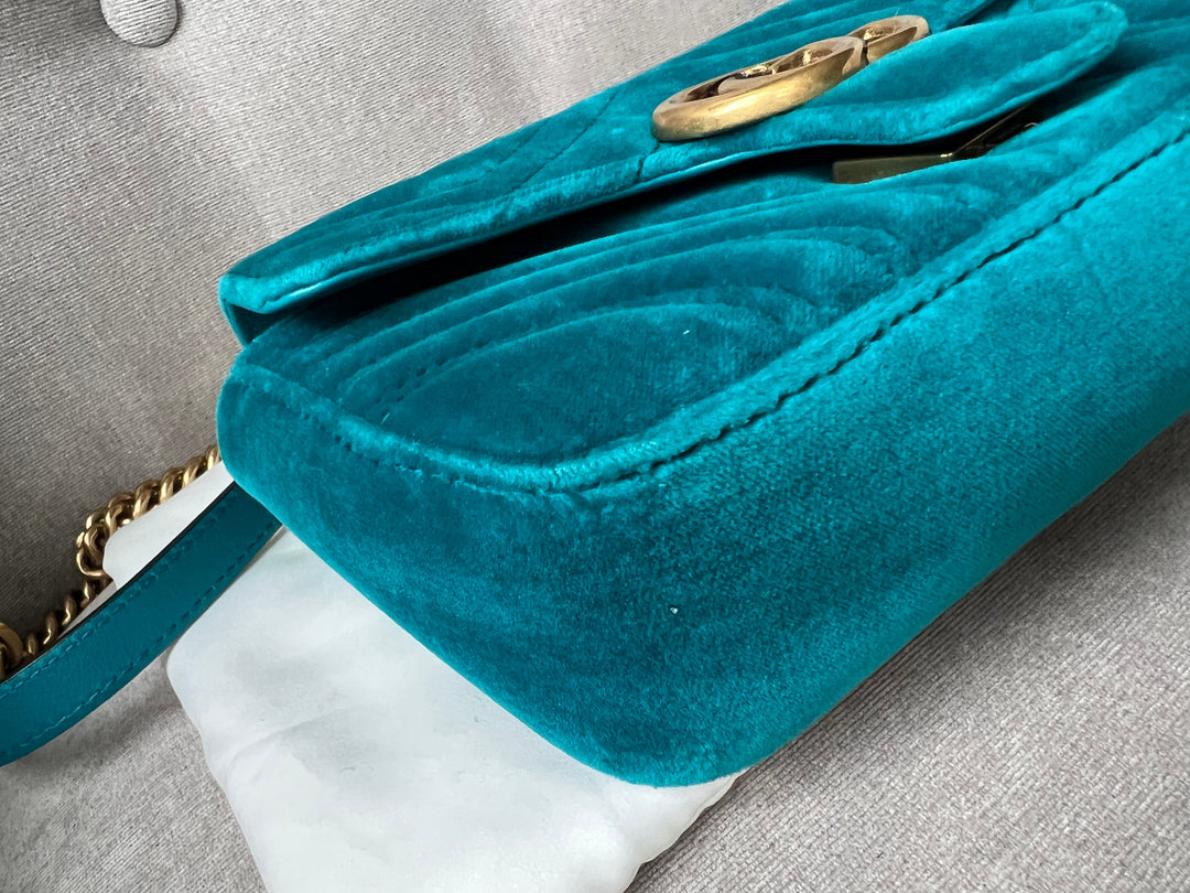 Gucci GG Mini Velvet Marmont Mini Shoulder Bag (RRP £1295)