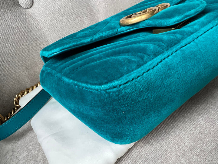 Gucci GG Mini Velvet Marmont Mini Shoulder Bag (RRP £1295)
