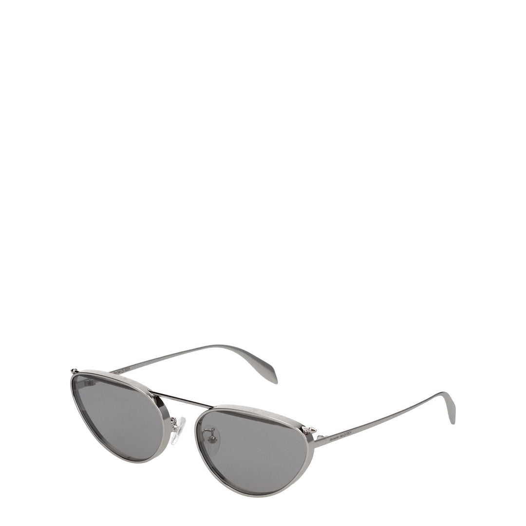 Alexander McQueen Women's Sunglasses Metal Silver