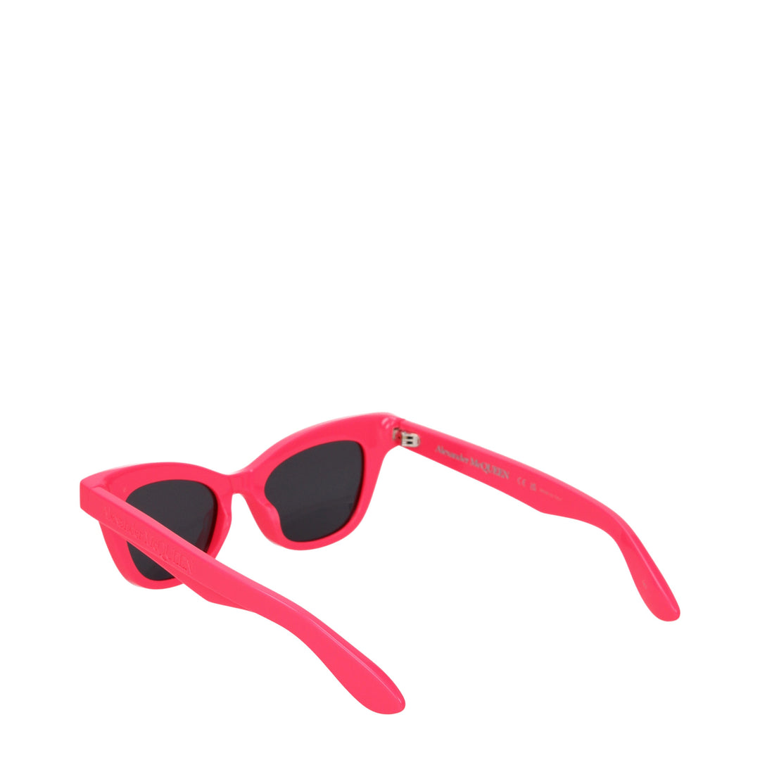 Alexander McQueen Women's Sunglasses Acetate Fuxia/Black