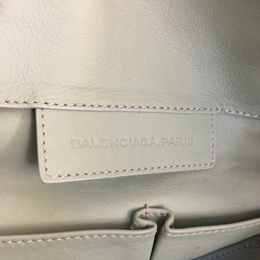 Top Quality Balenciaga Papier Shoulder Bag in Blue Leather