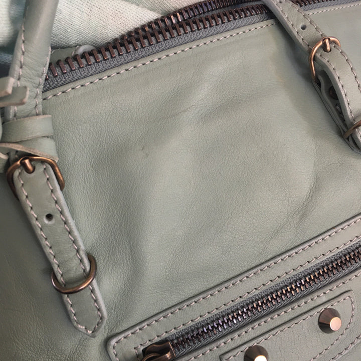 Top Quality Balenciaga Papier Shoulder Bag in Blue Leather