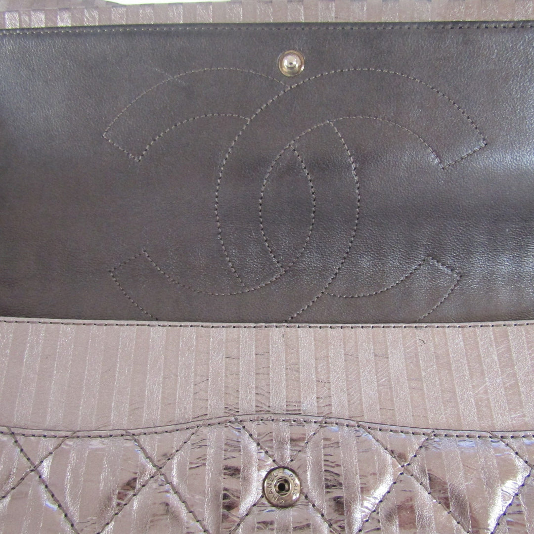 Chanel 2.55 Reissue 227 Double New Metallic Striped Shoulder Bag