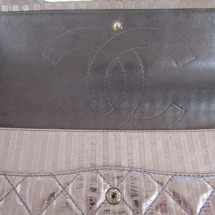 Chanel 2.55 Reissue 227 Double New Metallic Striped Shoulder Bag