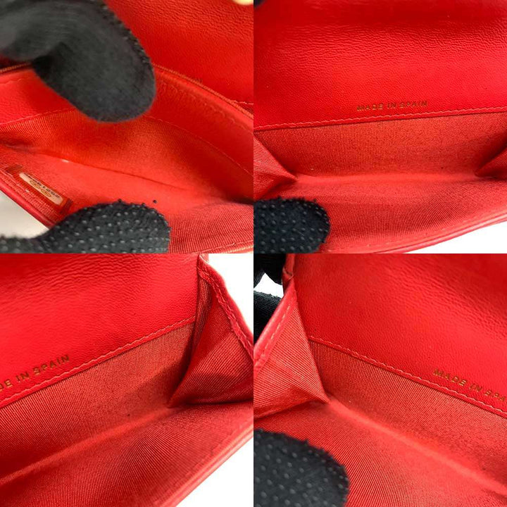Top Quality Chanel Boy Card Case Red Lambskin