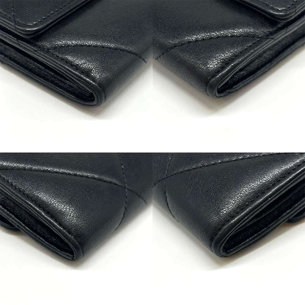 Top Quality Chanel Lambskin 19 Long Wallet Black Leather