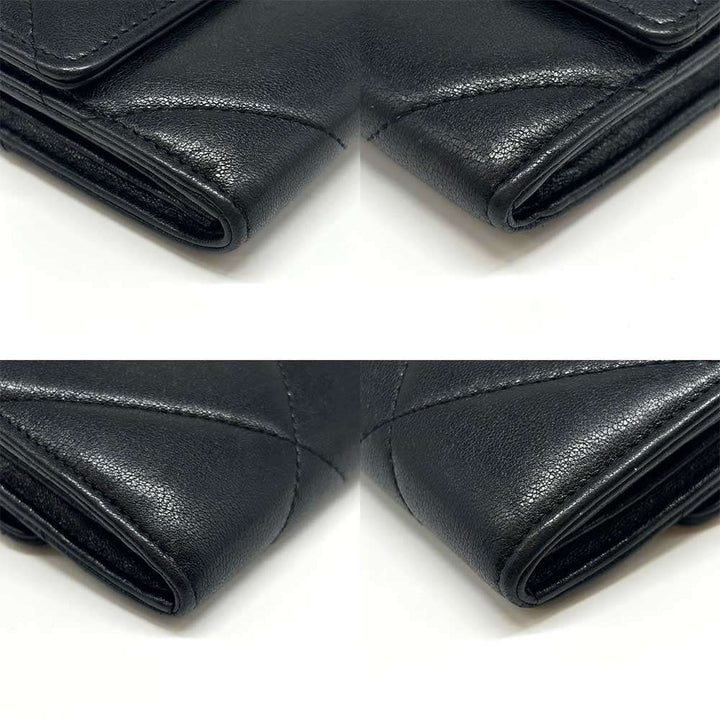 Top Quality Chanel Lambskin 19 Long Wallet Black Leather