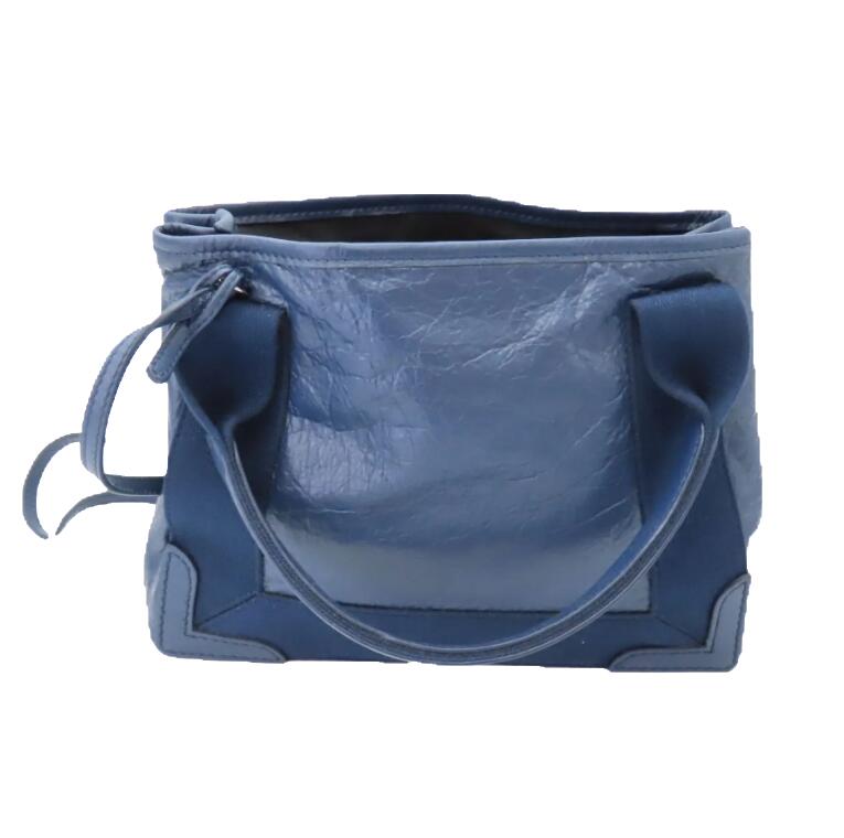Top Quality Balenciaga Navy Cabas XS Leather Tote
