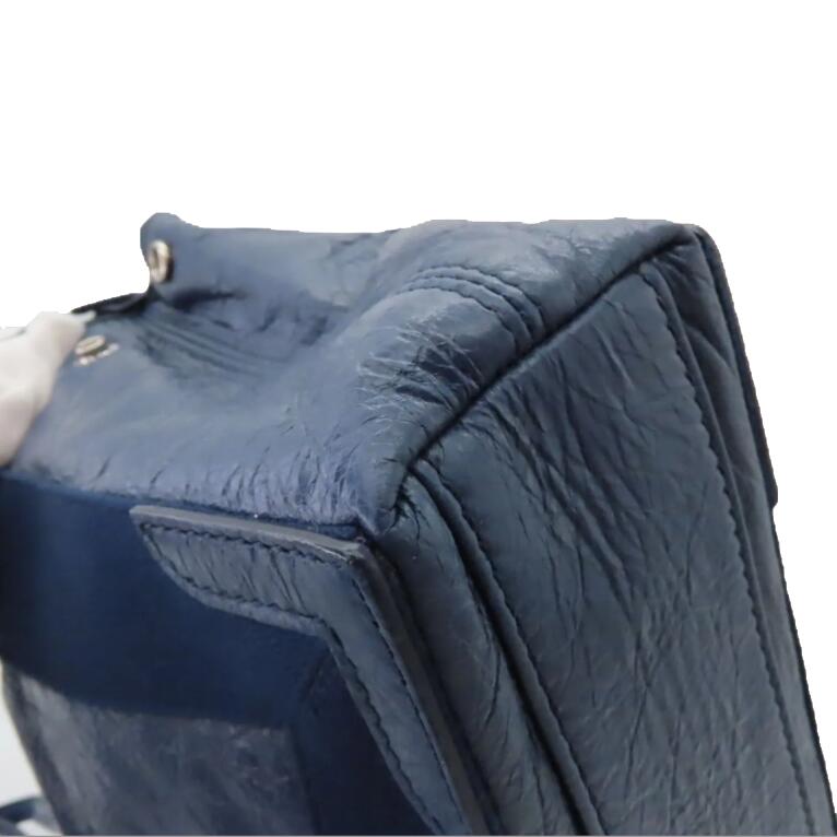 Top Quality Balenciaga Navy Cabas XS Leather Tote
