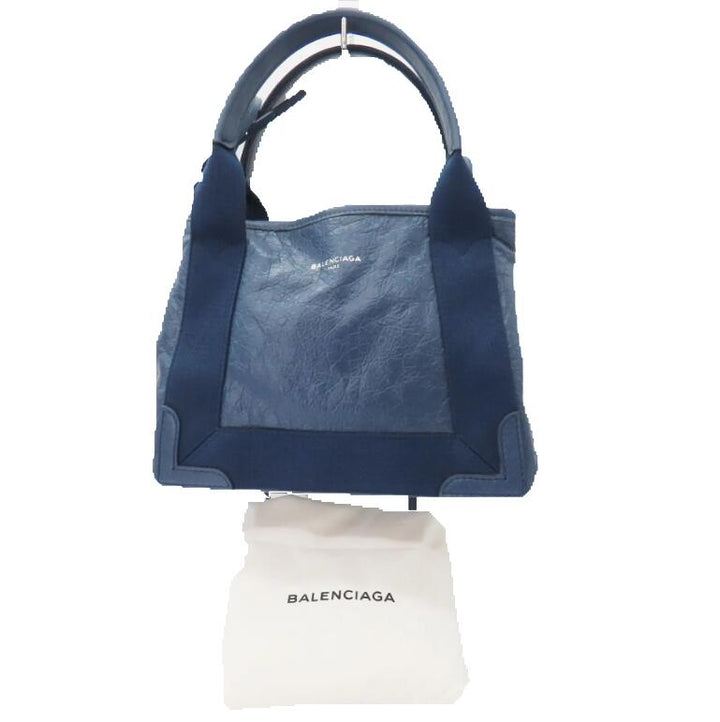 Top Quality Balenciaga Navy Cabas XS Leather Tote