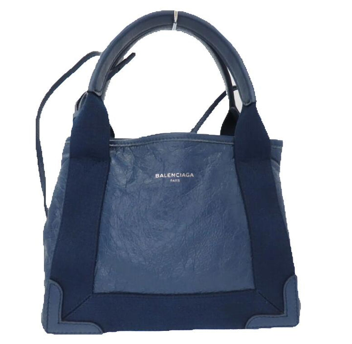 Top Quality Balenciaga Navy Cabas XS Leather Tote