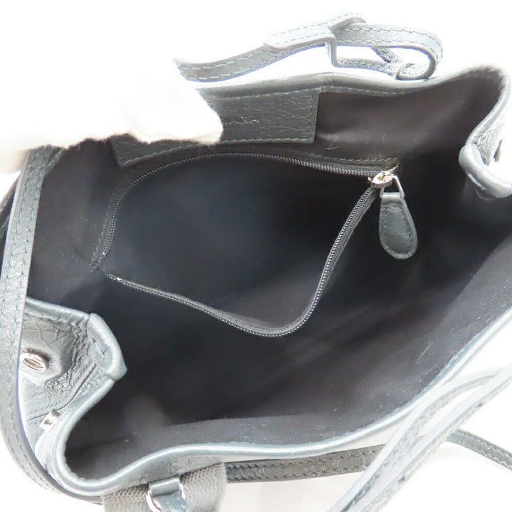 Top Quality Balenciaga Navy Cabas XS Leather Tote