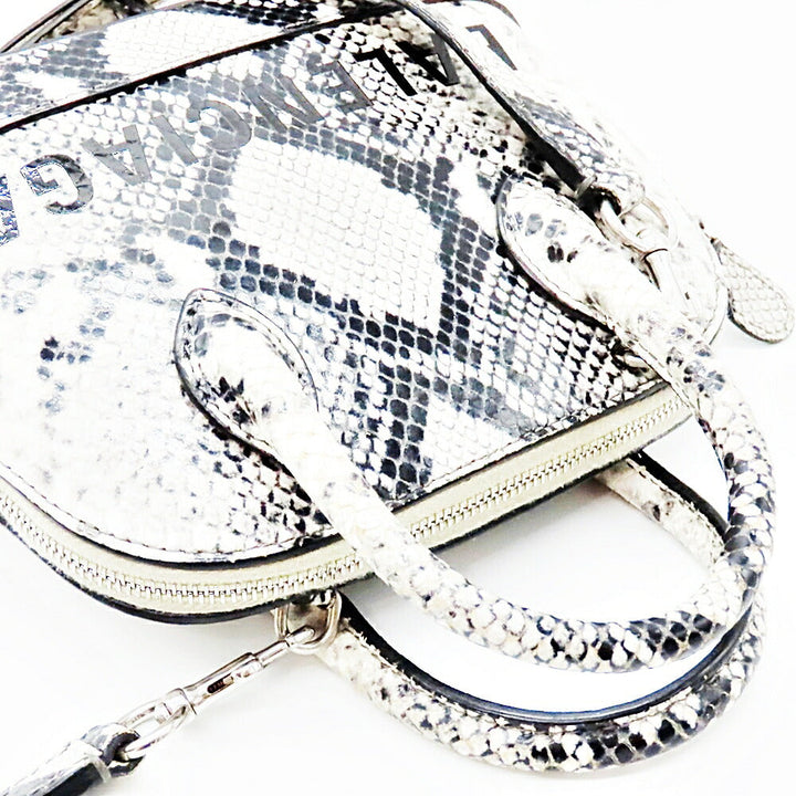 Top Quality Balenciaga Ville Top Handle XXS Python Embossed