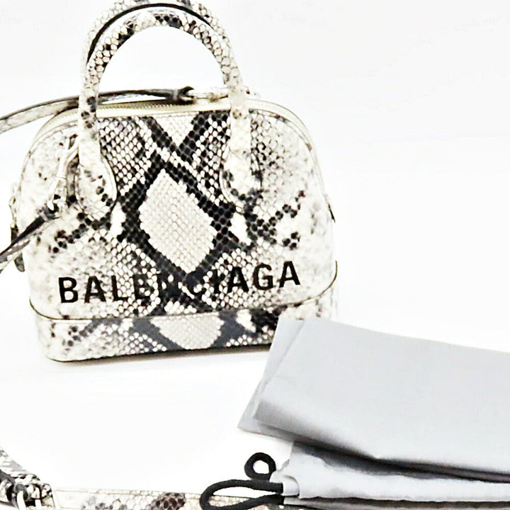 Top Quality Balenciaga Ville Top Handle XXS Python Embossed