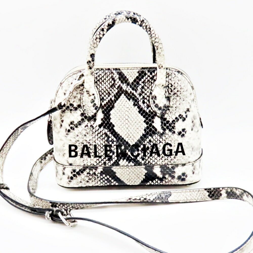 Top Quality Balenciaga Ville Top Handle XXS Python Embossed