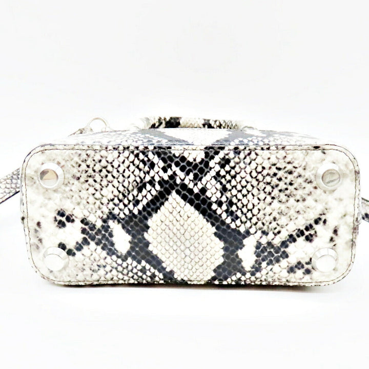 Top Quality Balenciaga Ville Top Handle XXS Python Embossed