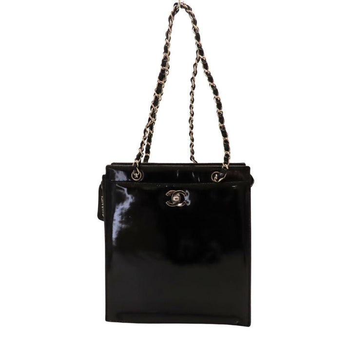 Top Quality Chanel Patent Leather Shoulder Bag Black