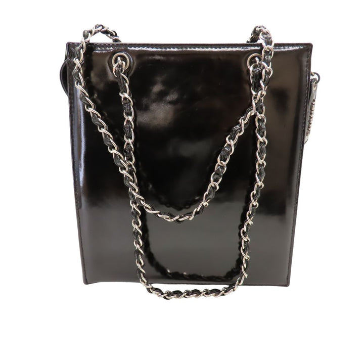 Top Quality Chanel Patent Leather Shoulder Bag Black