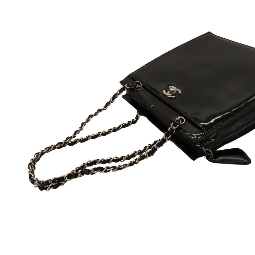 Top Quality Chanel Patent Leather Shoulder Bag Black