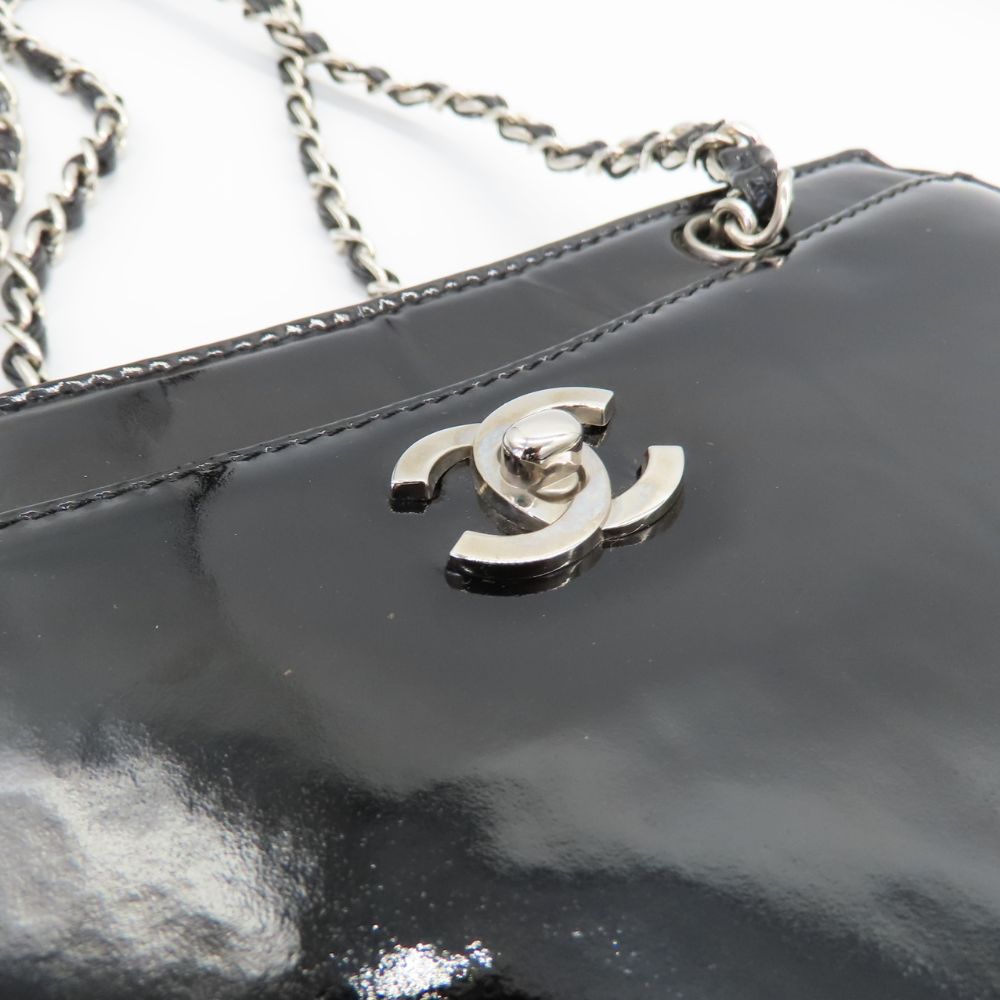 Top Quality Chanel Patent Leather Shoulder Bag Black
