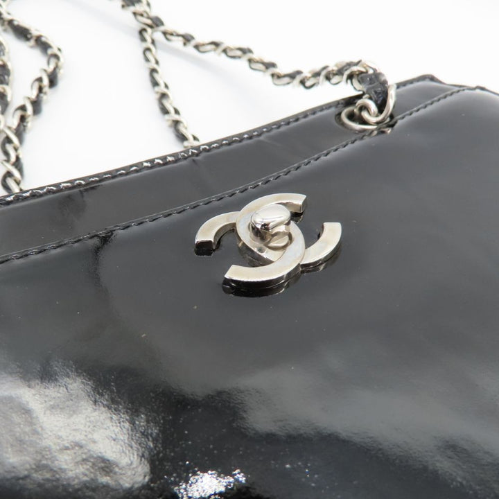 Top Quality Chanel Patent Leather Shoulder Bag Black