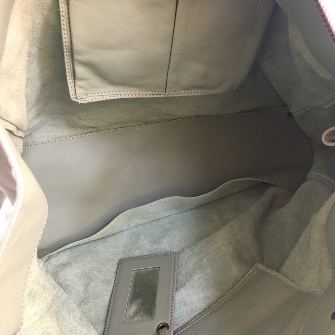 Top Quality Balenciaga Papier Shoulder Bag in Blue Leather