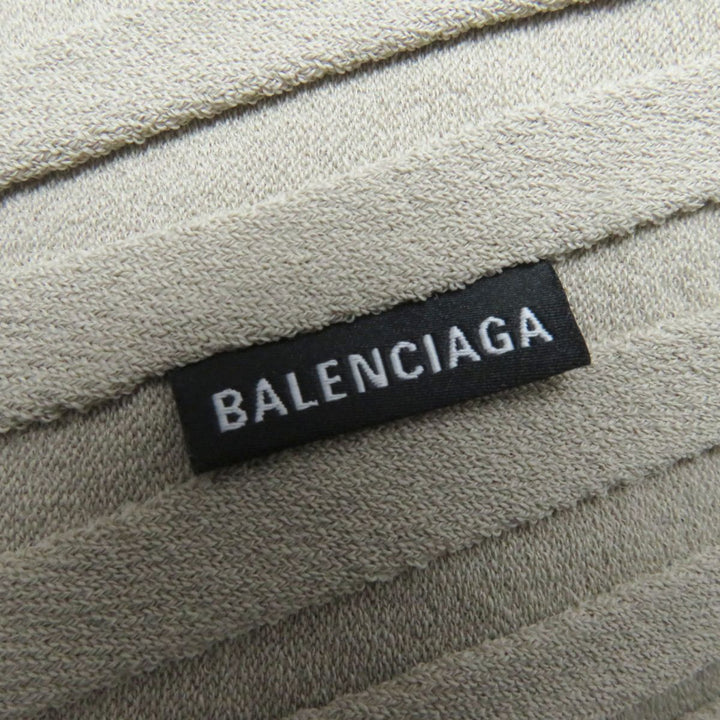 Top Quality Balenciaga Twisted Rib Turtleneck Top, Beige, Size S