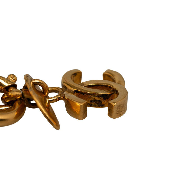 Top Quality Chanel Vintage Coco Mark Ball Bracelet Gold Plated Women's