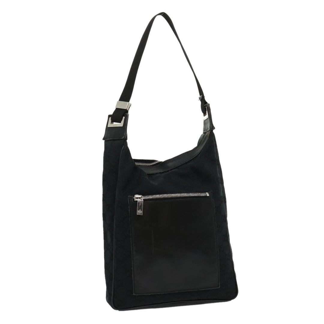 GUCCI GG Canvas Shoulder Bag Black  ki2082