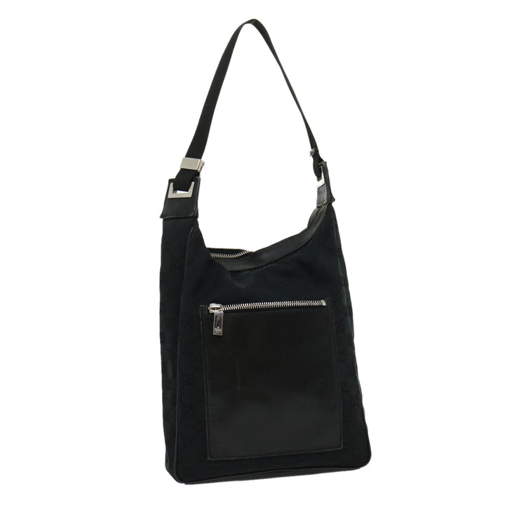 GUCCI GG Canvas Shoulder Bag Black  ki2082