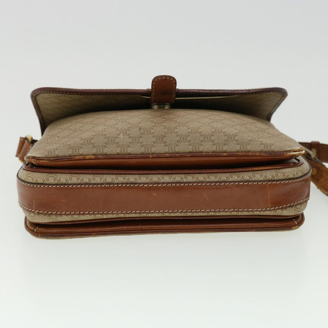 Celine Macadam Canvas Shoulder Bag Beige  ki2254