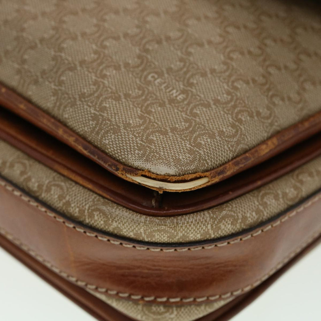 Celine Macadam Canvas Shoulder Bag Beige  ki2254