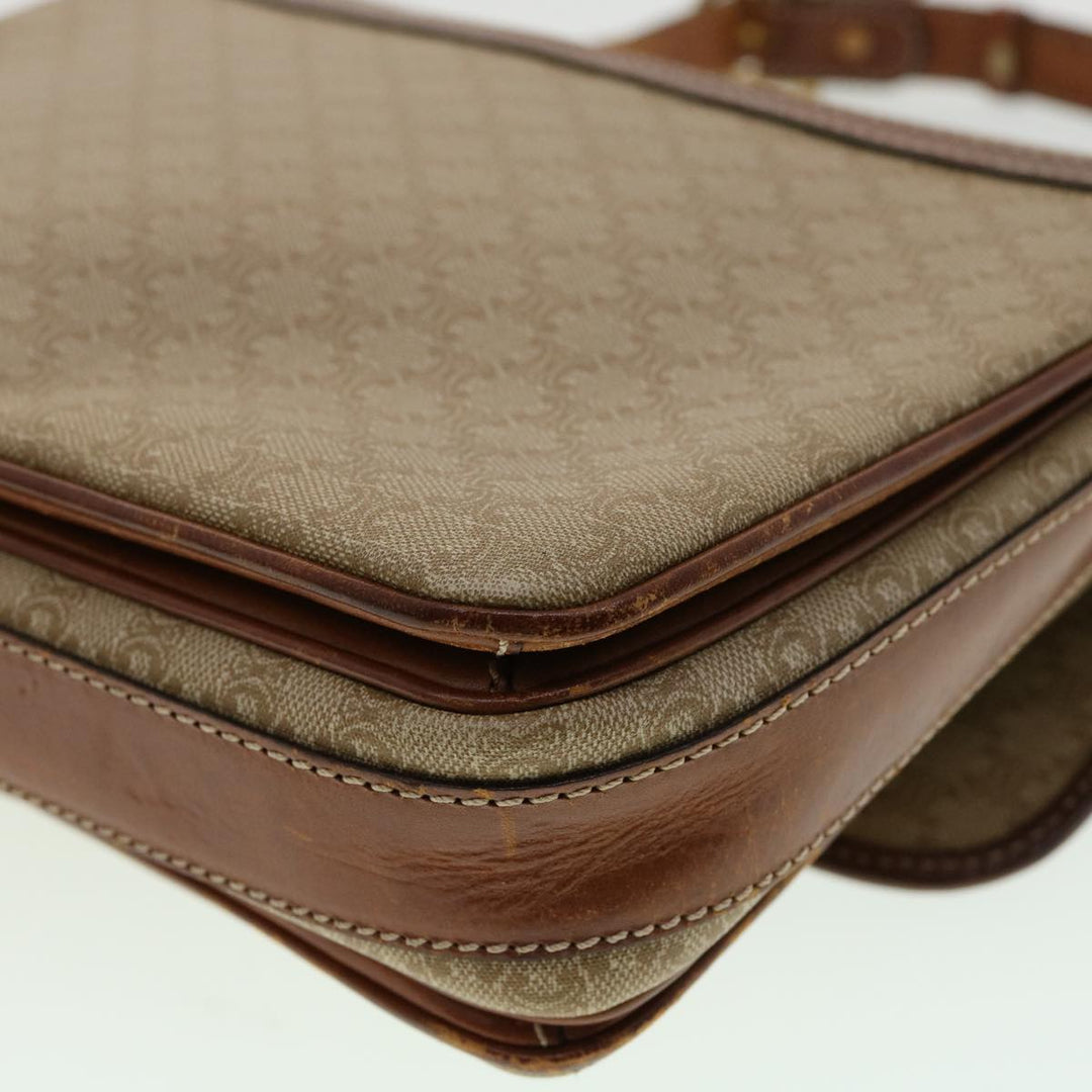 Celine Macadam Canvas Shoulder Bag Beige  ki2254