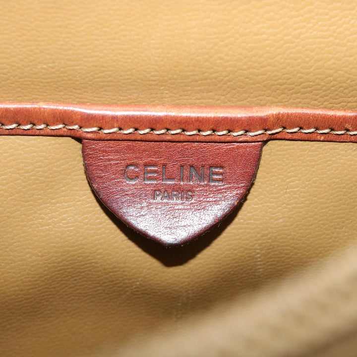 Celine Macadam Canvas Shoulder Bag Beige  ki2254