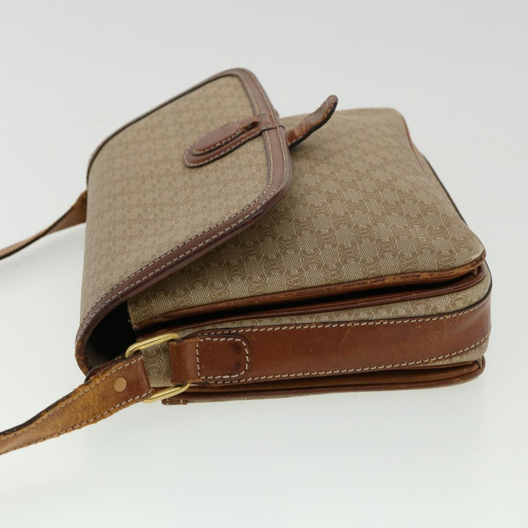 Celine Macadam Canvas Shoulder Bag Beige  ki2254