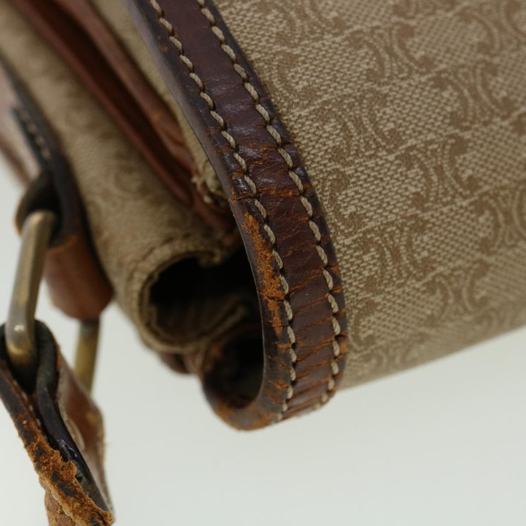 Celine Macadam Canvas Shoulder Bag Beige  ki2254