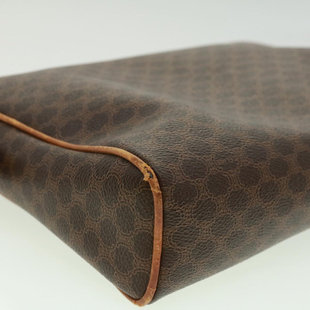 Celine Macadam Canvas Clutch Bag Brown  ki2485