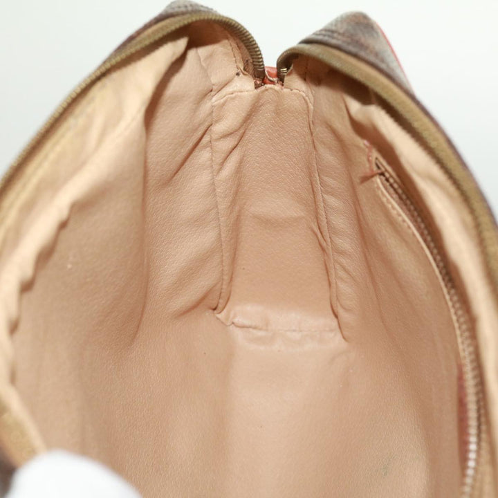 Celine Macadam Canvas Clutch Bag Brown  ki2485