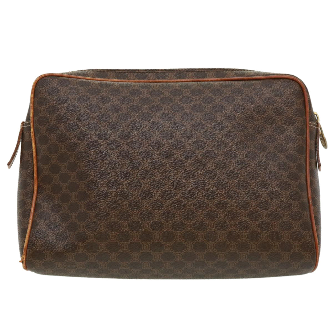 Celine Macadam Canvas Clutch Bag Brown  ki2485