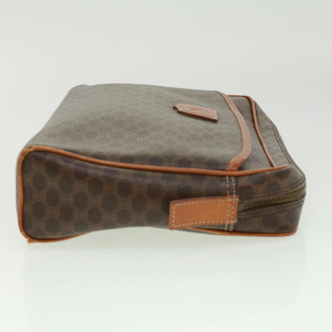 Celine Macadam Canvas Clutch Bag Brown  ki2485