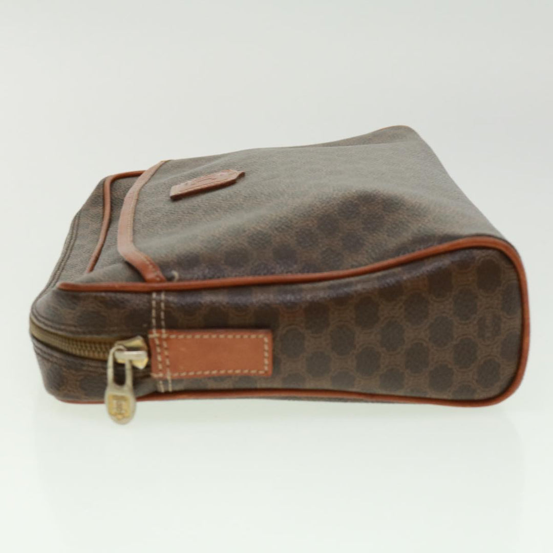 Celine Macadam Canvas Clutch Bag Brown  ki2485