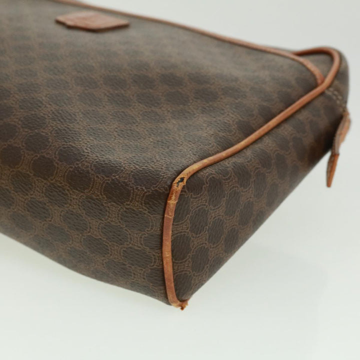Celine Macadam Canvas Clutch Bag Brown  ki2485