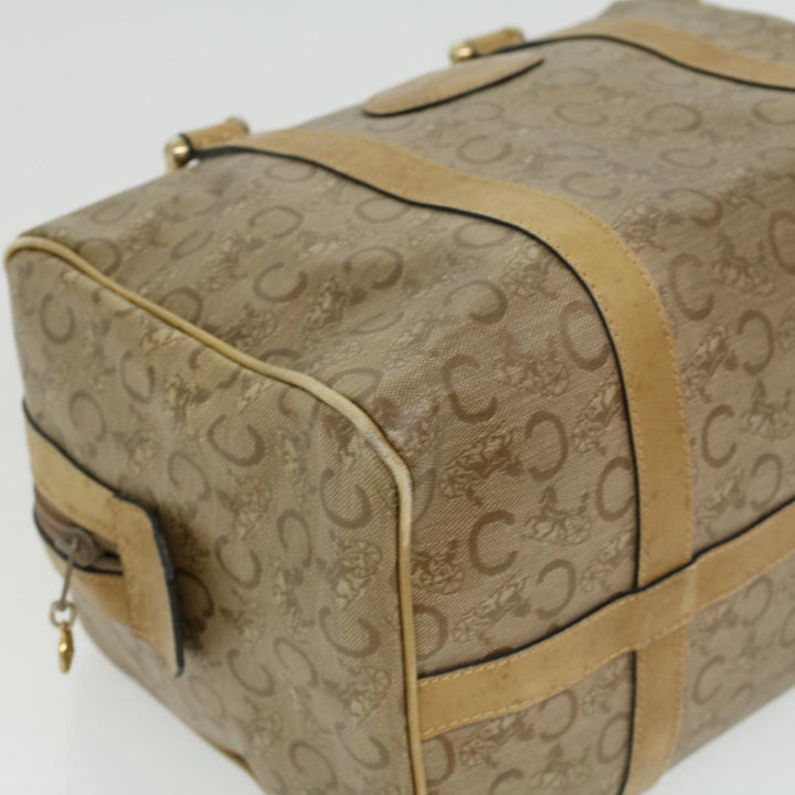 Celine C Macadam Canvas Hand Bag Beige  ki2542