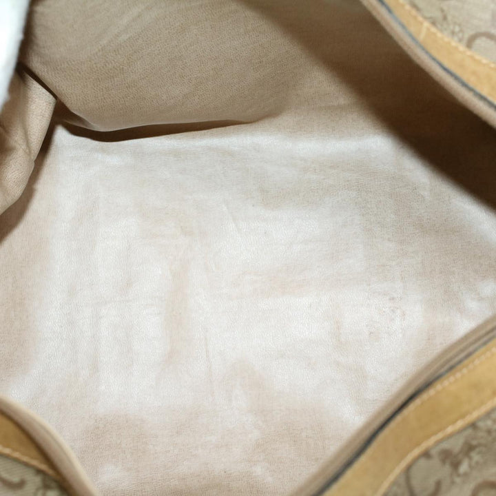 Celine C Macadam Canvas Hand Bag Beige  ki2542