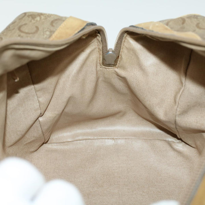 Celine C Macadam Canvas Hand Bag Beige  ki2542