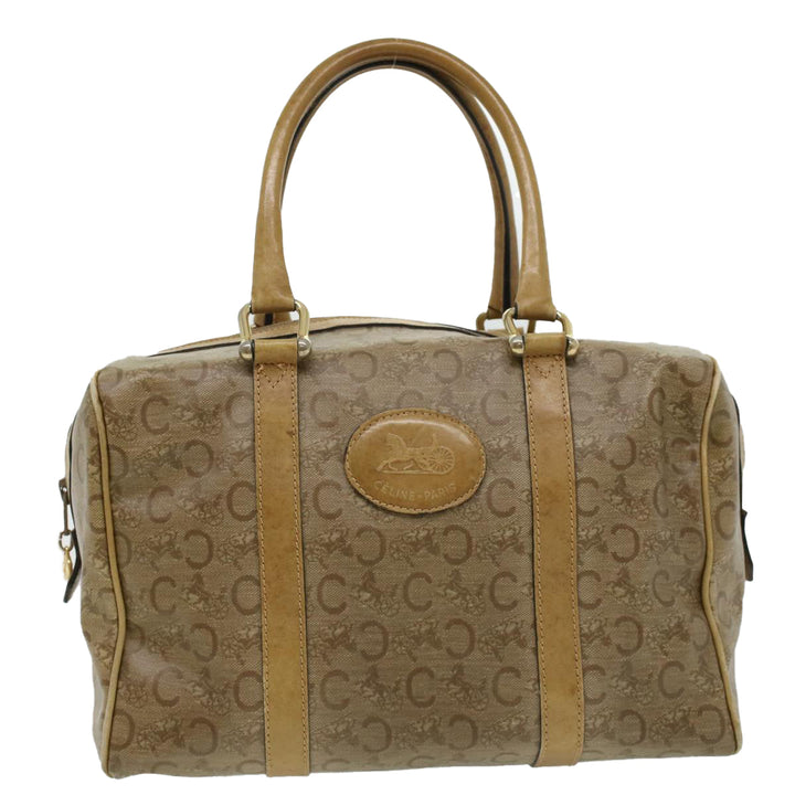 Celine C Macadam Canvas Hand Bag Beige  ki2542