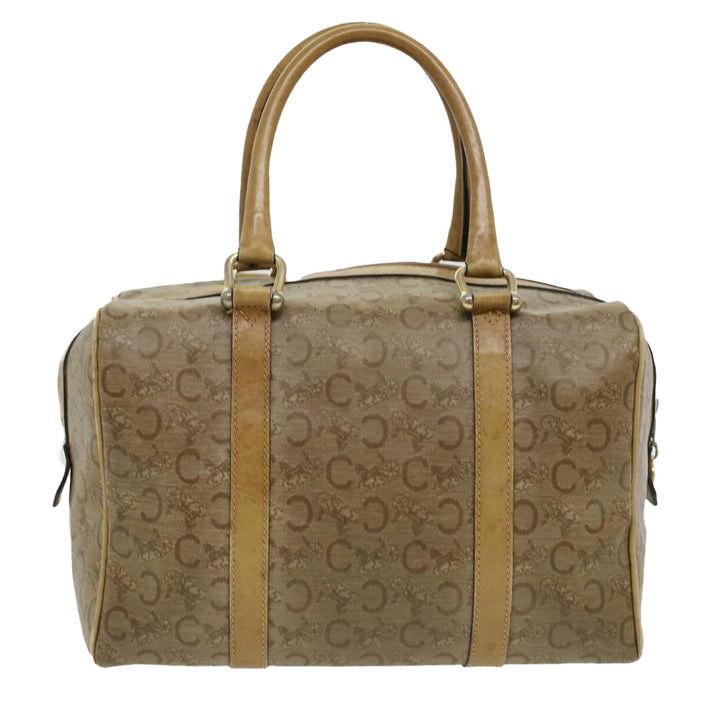 Celine C Macadam Canvas Hand Bag Beige  ki2542