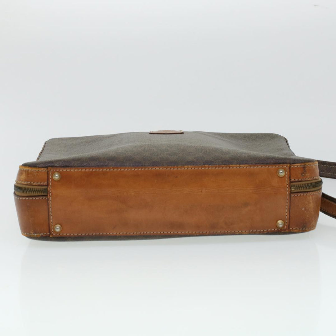 Celine Macadam Canvas Briefcase PVC Leather 2way Brown  ki3039