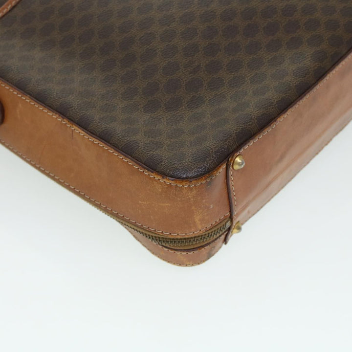 Celine Macadam Canvas Briefcase PVC Leather 2way Brown  ki3039
